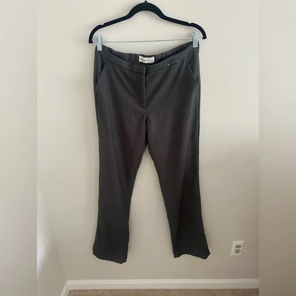 Abercrombie low rise trouser pant charcoal‎ grey size 28 long